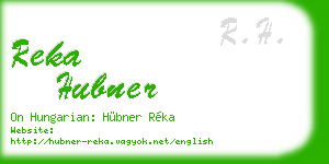 reka hubner business card